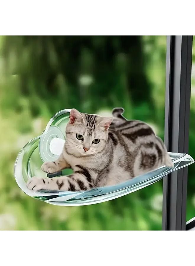 Coffee Color Detachable Transparent Cat Window Perch Modular Structure Suction Cup Installation Durable Polypropylene - Image 1